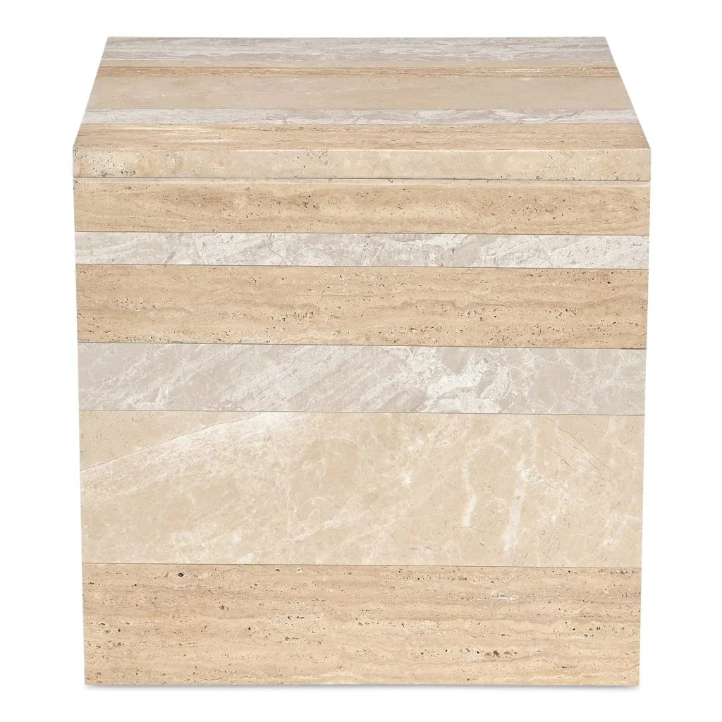 Rosa Marble Design Outdoor Accent Table - LOOMLAN - Moe&#39;s Home - Outdoor Side Tables