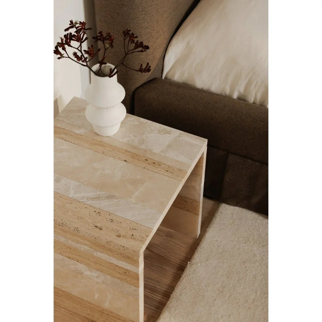 Rosa Marble Design Outdoor Accent Table - LOOMLAN - Moe&#39;s Home - Outdoor Side Tables