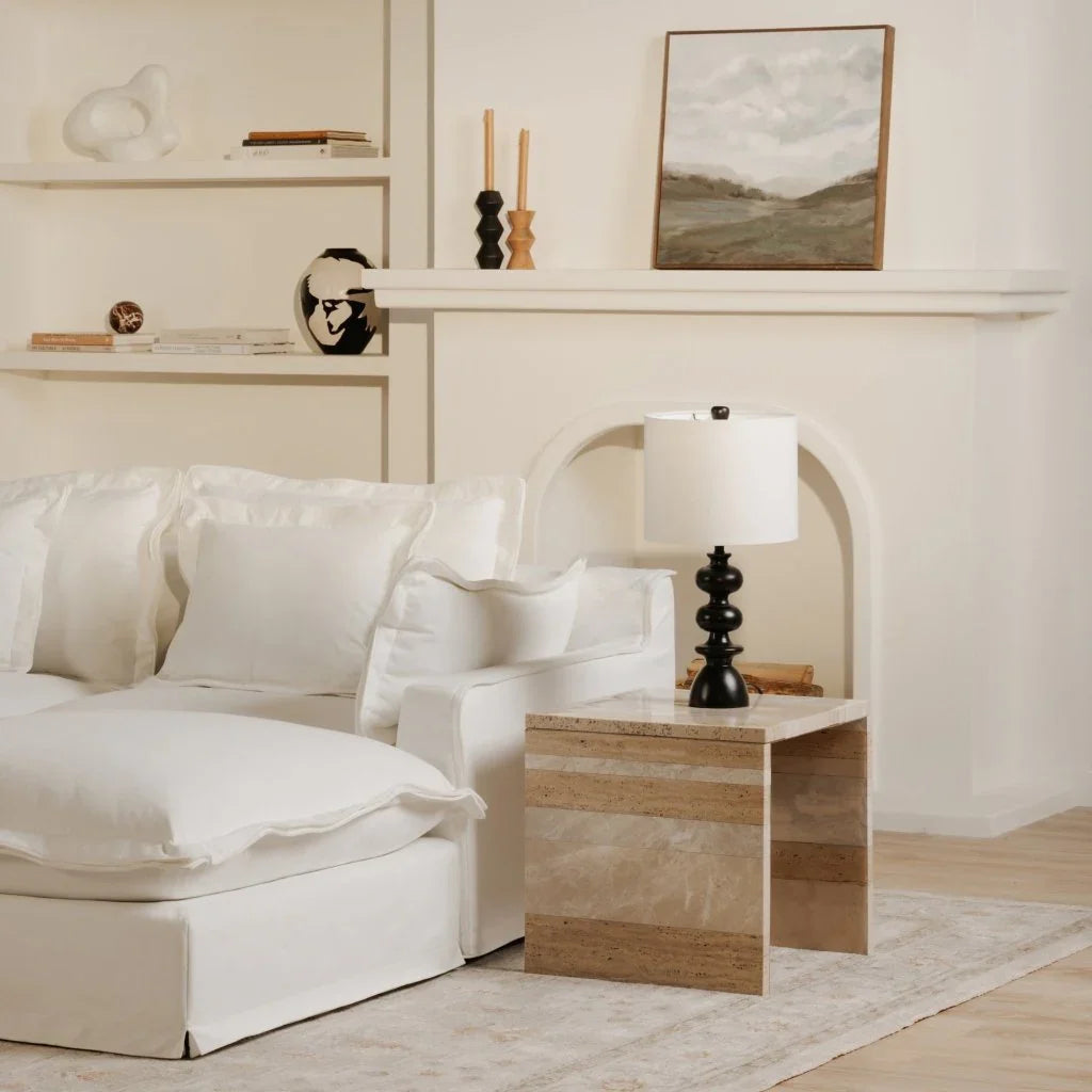 Rosa Marble Design Outdoor Accent Table - LOOMLAN - Moe&#39;s Home - Outdoor Side Tables