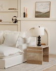 Rosa Marble Design Outdoor Accent Table - LOOMLAN - Moe's Home - Outdoor Side Tables