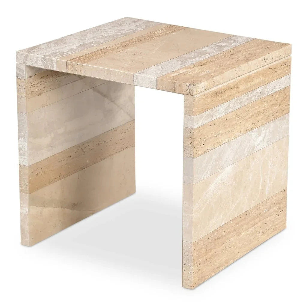 Rosa Marble Design Outdoor Accent Table - LOOMLAN - Moe&#39;s Home - Outdoor Side Tables