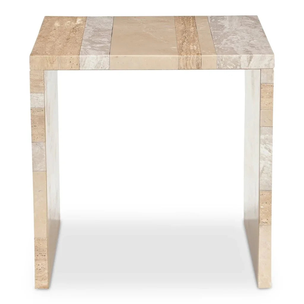 Rosa Marble Design Outdoor Accent Table - LOOMLAN - Moe&#39;s Home - Outdoor Side Tables