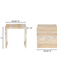 Rosa Marble Design Outdoor Accent Table - LOOMLAN - Moe's Home - Outdoor Side Tables