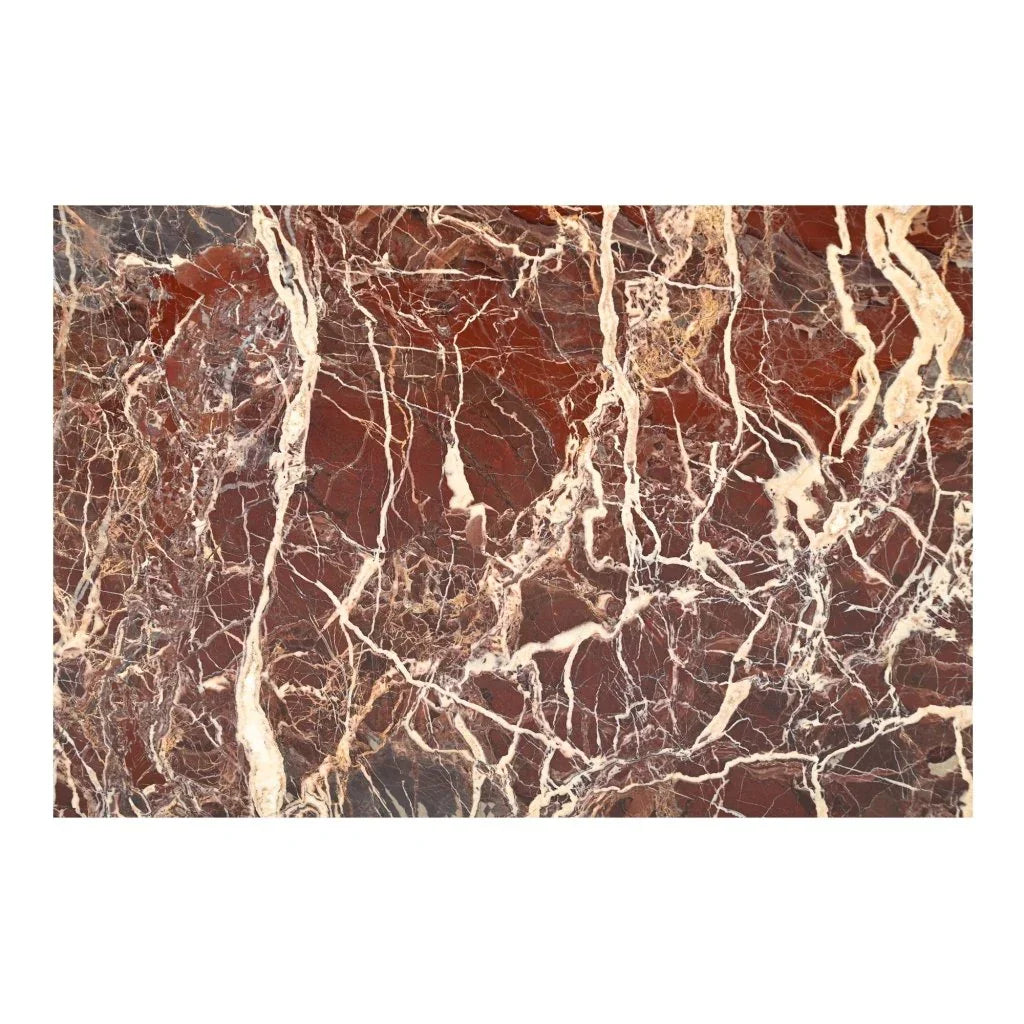Rosa Rosso Levanto Marble Outdoor Coffee Table - LOOMLAN - Moe&#39;s Home - Outdoor Coffee Tables