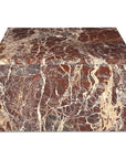 Rosa Rosso Levanto Marble Outdoor Coffee Table - LOOMLAN - Moe's Home - Outdoor Coffee Tables