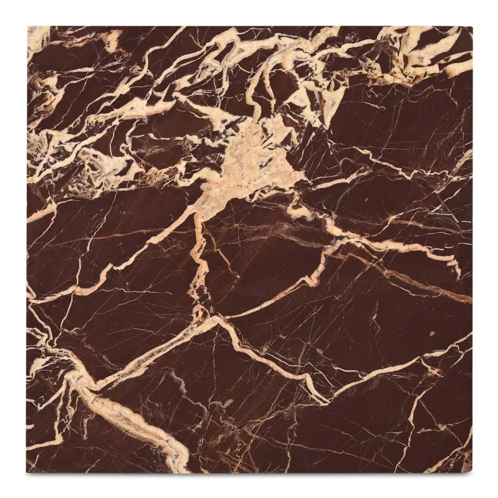 Rosa Rosso Levanto Marble Outdoor Coffee Table - LOOMLAN - Moe&#39;s Home - Outdoor Coffee Tables