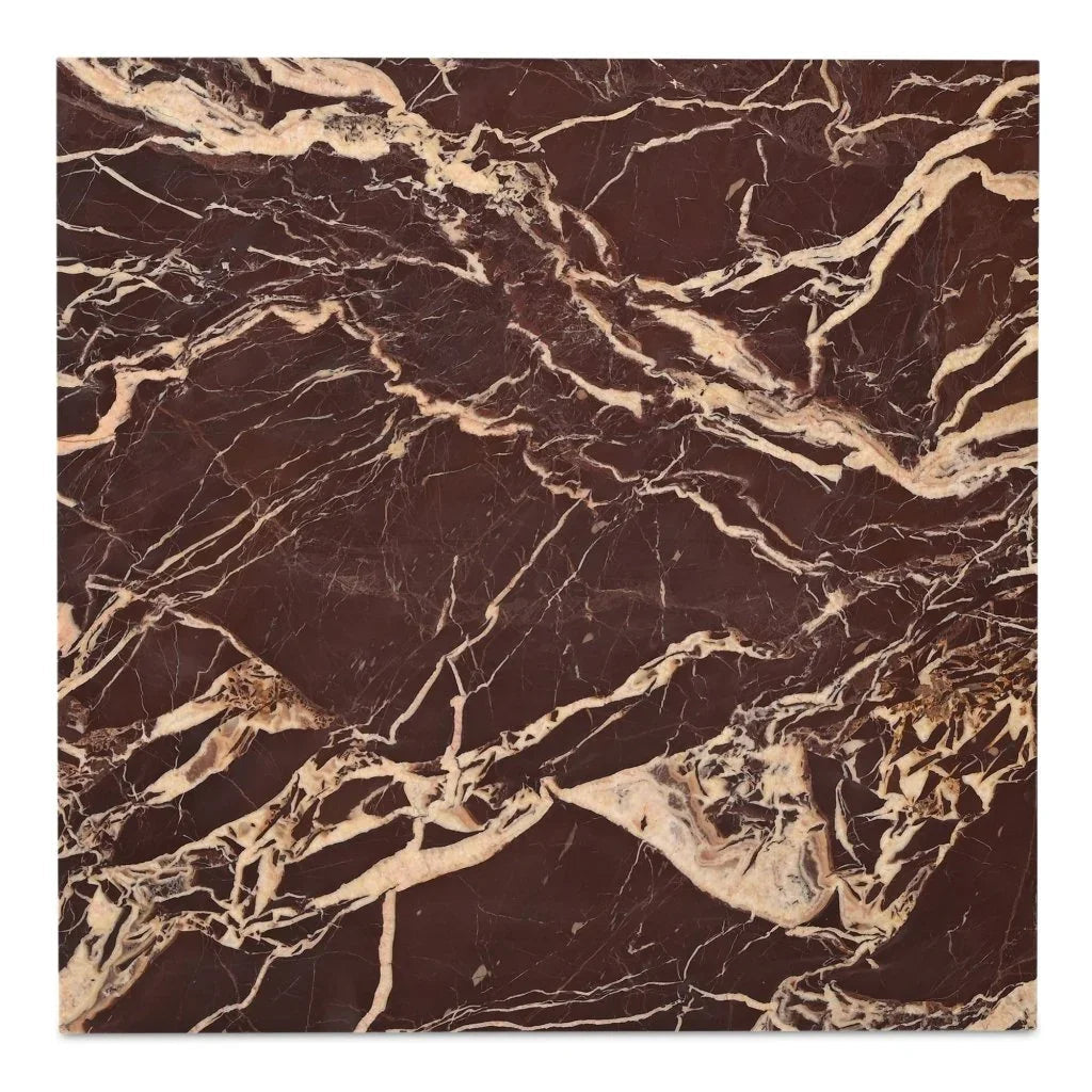 Rosa Rosso Levanto Marble Outdoor Coffee Table - LOOMLAN - Moe&#39;s Home - Outdoor Coffee Tables