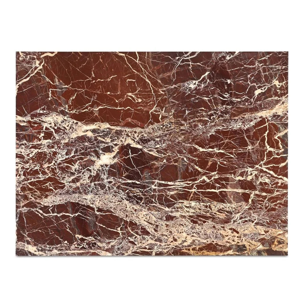 Rosa Rosso Levanto Marble Outdoor Coffee Table - LOOMLAN - Moe&#39;s Home - Outdoor Coffee Tables