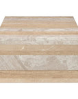 Rosa Rosso Levanto Marble Outdoor Coffee Table - LOOMLAN - Moe's Home - Outdoor Coffee Tables