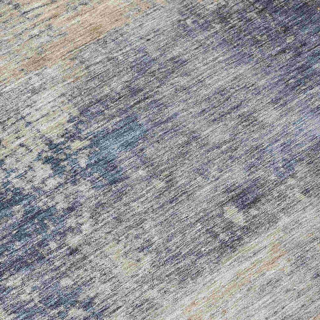 LOOMLAN Rugs Roumiya Blue Washable Indoor-Outdoor Rug