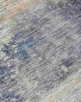 LOOMLAN Rugs Roumiya Blue Washable Indoor-Outdoor Rug