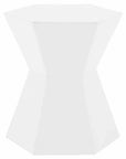 Essentials For Living Round Bento Accent Table Ivory Concrete