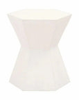 Essentials For Living Round Bento Accent Table Ivory Concrete