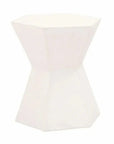 Essentials For Living Round Bento Accent Table Ivory Concrete