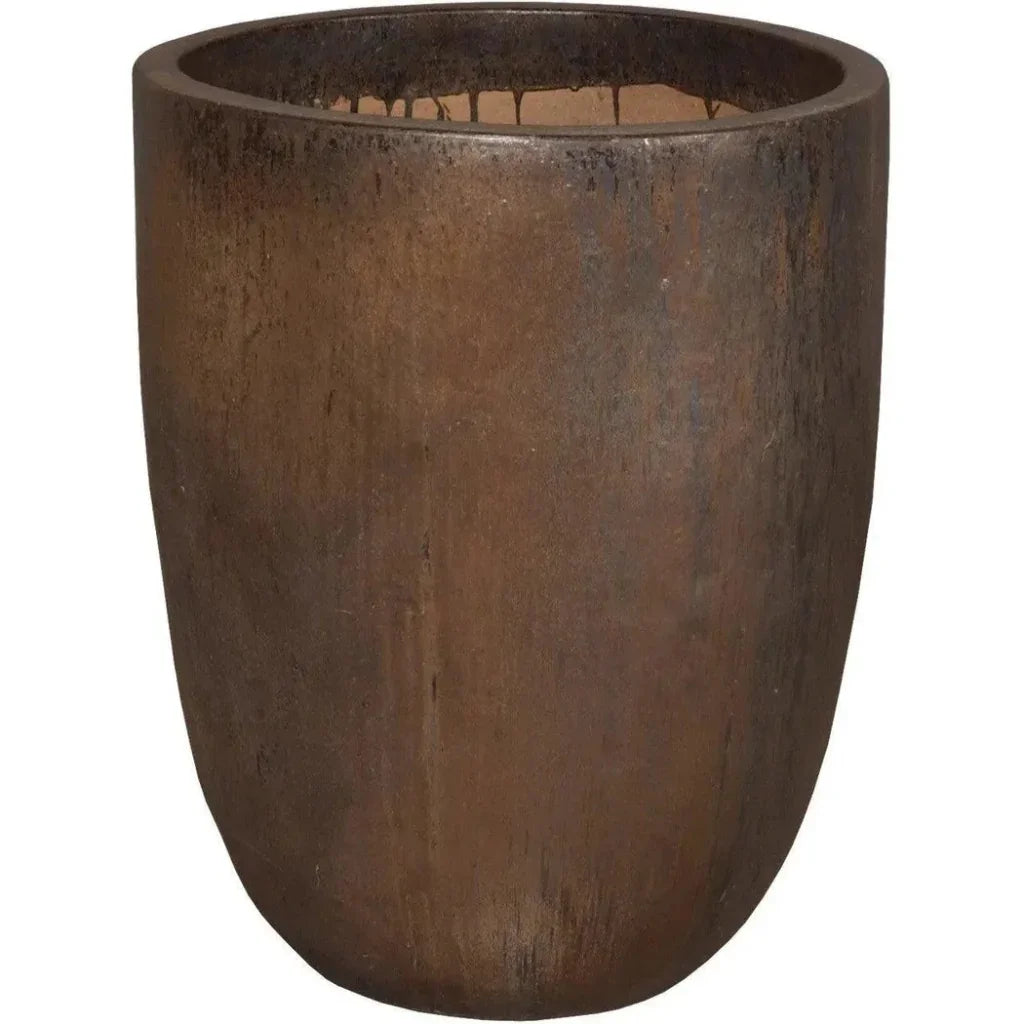 Emissary Round Ceramic Cylinder Planter