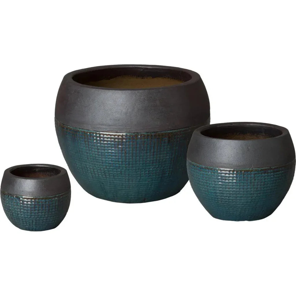 Emissary Round Net Ceramic Planter