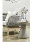 Round Pawn Accent Table Slate Gray Concrete - LOOMLAN - Essentials For Living - Outdoor Side Tables