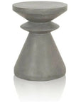 Round Pawn Accent Table Slate Gray Concrete - LOOMLAN - Essentials For Living - Outdoor Side Tables