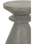 Round Pawn Accent Table Slate Gray Concrete - LOOMLAN - Essentials For Living - Outdoor Side Tables