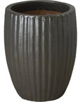 Emissary Round Ridge Ceramic Planter