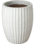 Emissary Round Ridge Ceramic Planter