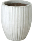 Emissary Round Ridge Ceramic Planter
