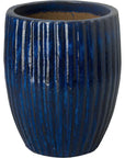Emissary Round Ridge Ceramic Planter