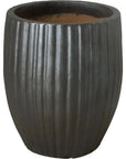 Emissary Round Ridge Ceramic Planter