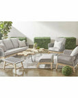 Round Tack Accent Table Ivory Concrete - LOOMLAN - Essentials For Living - Outdoor Side Tables