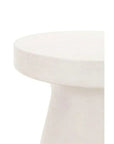 Round Tack Accent Table Ivory Concrete - LOOMLAN - Essentials For Living - Outdoor Side Tables
