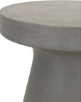 Round Tack Accent Table Slate Gray Concrete - LOOMLAN - Essentials For Living - Outdoor Side Tables