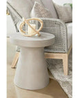 Round Tack Accent Table Slate Gray Concrete - LOOMLAN - Essentials For Living - Outdoor Side Tables