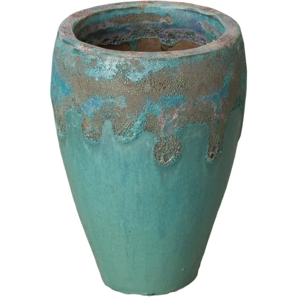 Emissary Round Textured Glaze Ceramic Planter