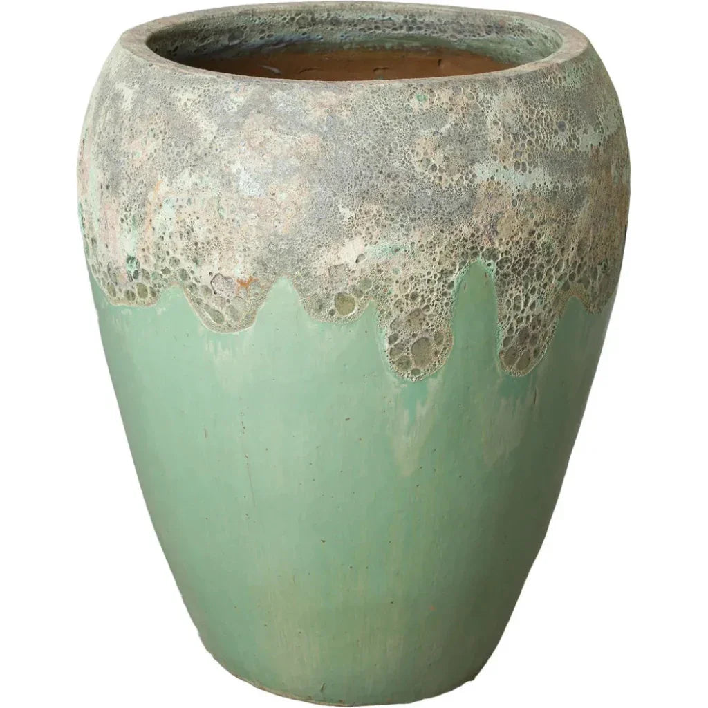 Emissary Round Textured Glaze Ceramic Planter
