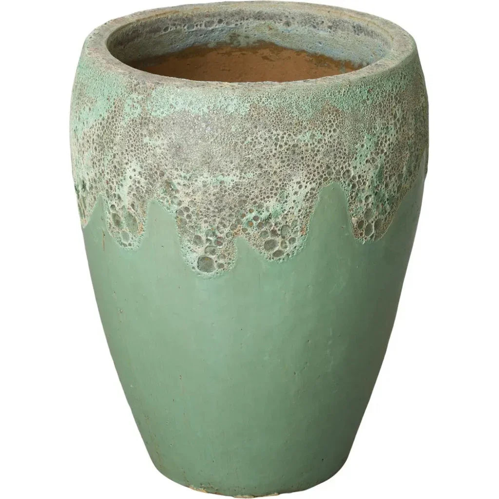 Emissary Round Textured Glaze Ceramic Planter