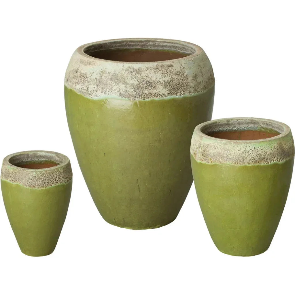 Emissary Round Textured Glaze Ceramic Planter