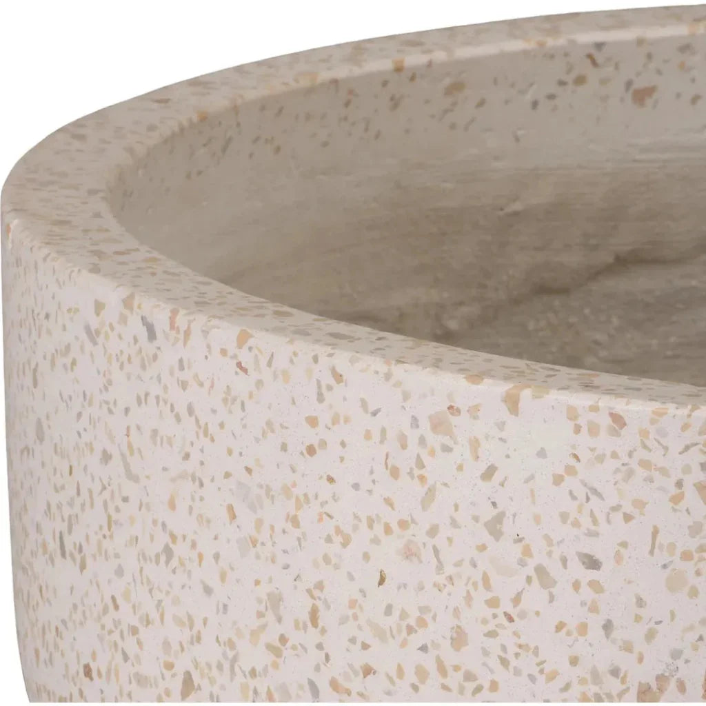 Emissary Round Yellow Terrazzo Bowl Planter