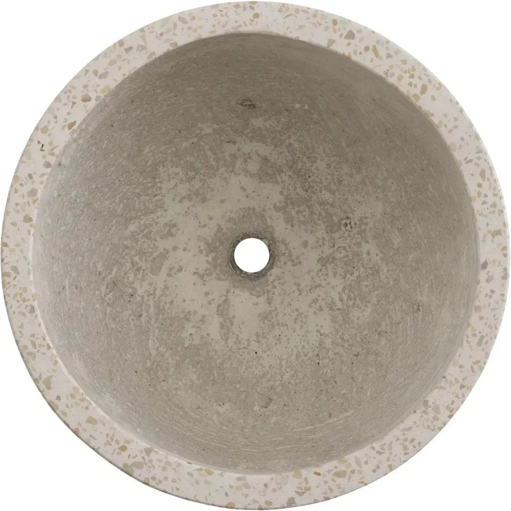 Emissary Round Yellow Terrazzo Bowl Planter