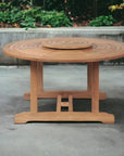 Royal 59 - inch Round Outdoor Dining Table - LOOMLAN - HiTeak - Outdoor Dining Tables