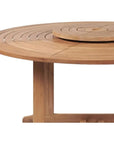Royal 59 - inch Round Outdoor Dining Table - LOOMLAN - HiTeak - Outdoor Dining Tables