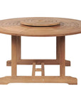 Royal 59 - inch Round Outdoor Dining Table - LOOMLAN - HiTeak - Outdoor Dining Tables