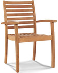 Royal Teak Outdoor Stacking Armchair 4PC - LOOMLAN - HiTeak - Outdoor Dining Chairs
