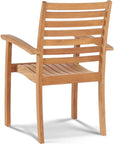 Royal Teak Outdoor Stacking Armchair 4PC - LOOMLAN - HiTeak - Outdoor Dining Chairs