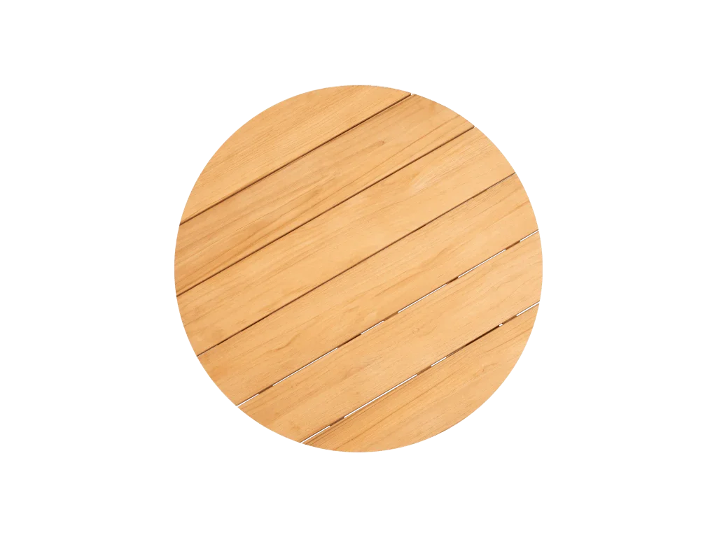Rudolph Teak Patio Round Coffee Table - LOOMLAN - HiTeak - Outdoor Coffee Tables