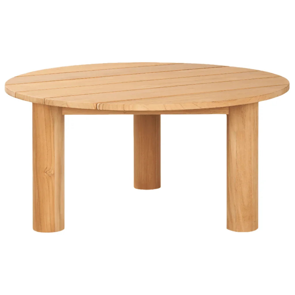 Rudolph Teak Patio Round Coffee Table - LOOMLAN - HiTeak - Outdoor Coffee Tables