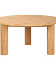 Rudolph Teak Patio Round Coffee Table - LOOMLAN - HiTeak - Outdoor Coffee Tables