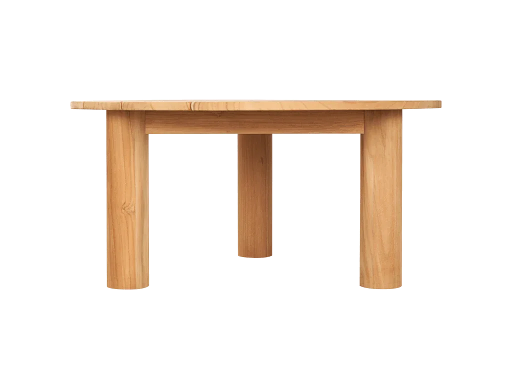 Rudolph Teak Patio Round Coffee Table - LOOMLAN - HiTeak - Outdoor Coffee Tables