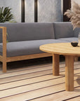 Rudolph Teak Patio Round Coffee Table - LOOMLAN - HiTeak - Outdoor Coffee Tables