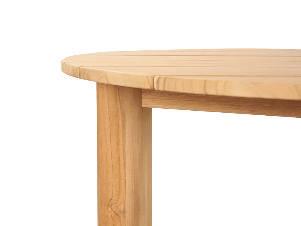 Rudolph Teak Patio Round Coffee Table - LOOMLAN - HiTeak - Outdoor Coffee Tables