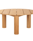 Rudolph Teak Patio Round Coffee Table - LOOMLAN - HiTeak - Outdoor Coffee Tables